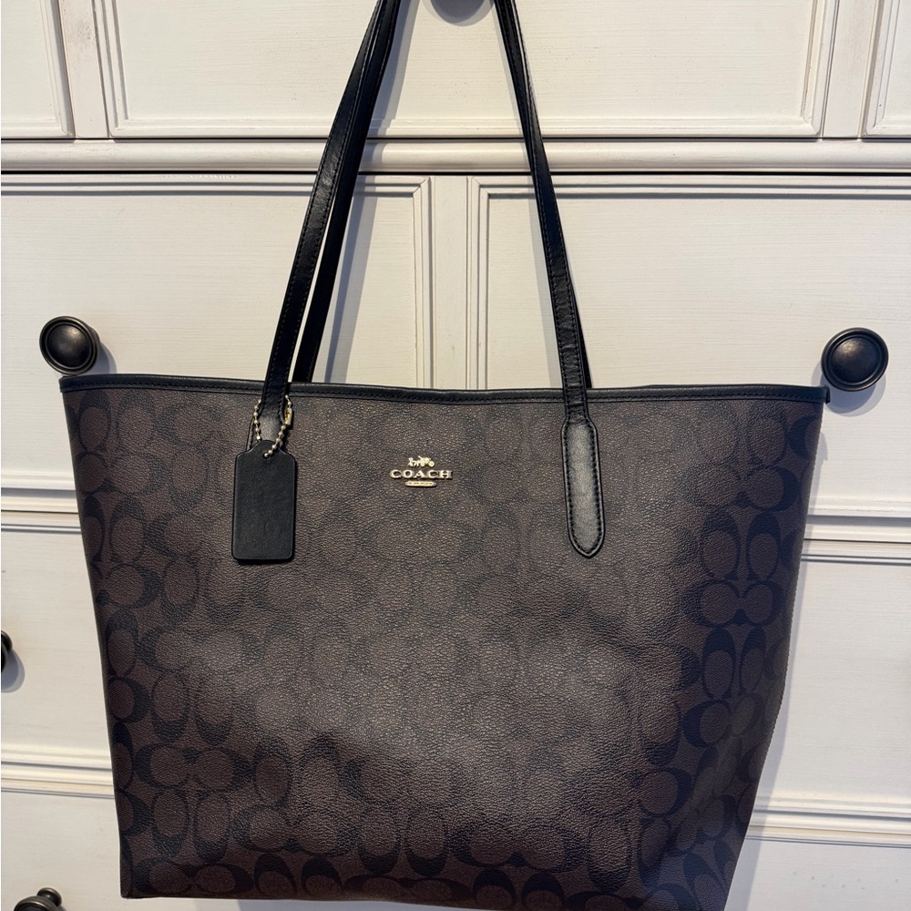 Coach Black and Brown Tote Bag
